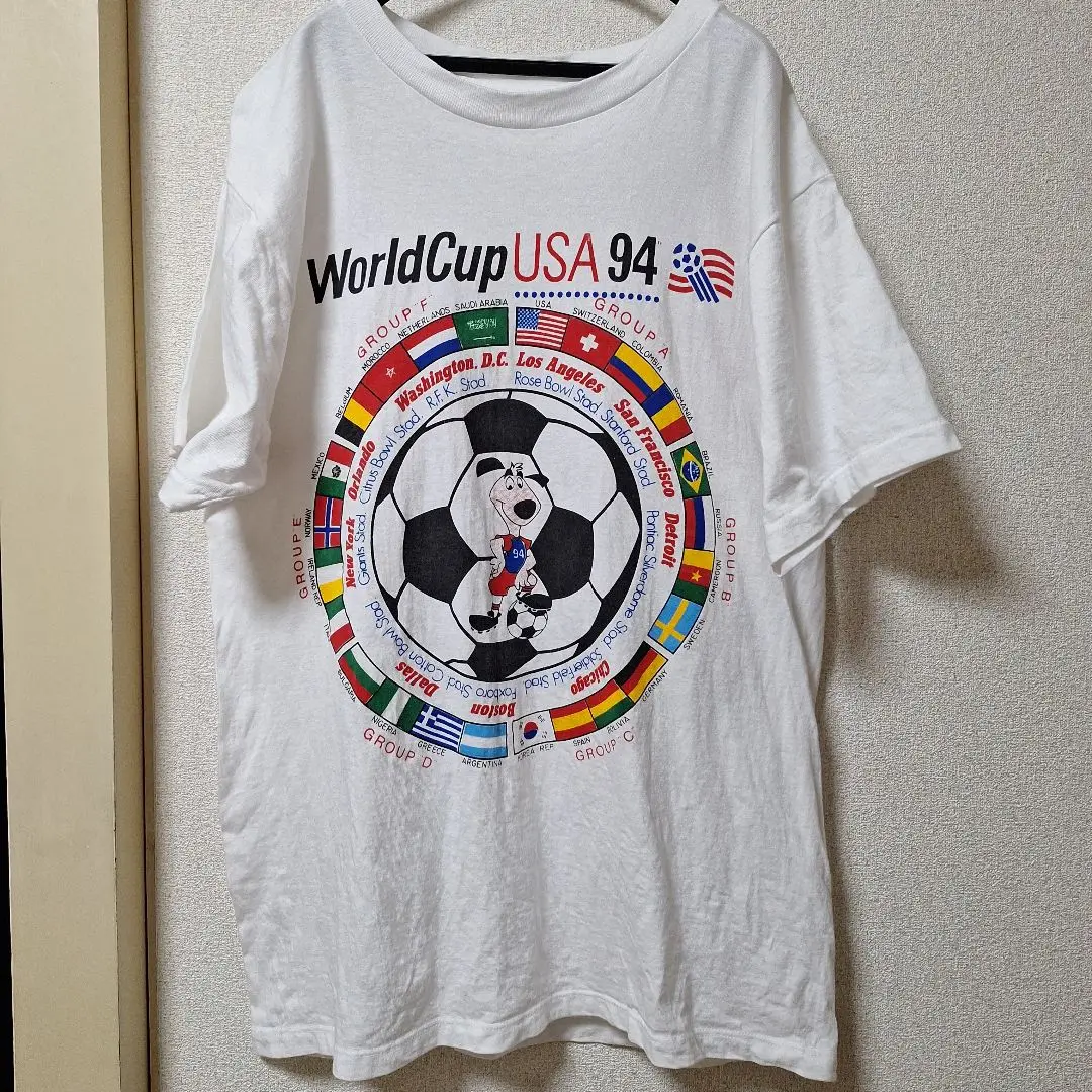 入手不可能！'94WCアメリカ大会 公式Tシャツ 未開封品 北中米W杯に向けて コレクターズ 94年アメリカ大会 サッカーW杯