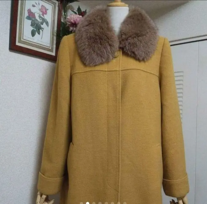 ソレイユ　毛皮・ブルーフォックスファーコート ブラウン ロングコート　⭐︎美品⭐︎ ソレイユ 毛皮・ブルーフォックスファーコート ブラウン ロング