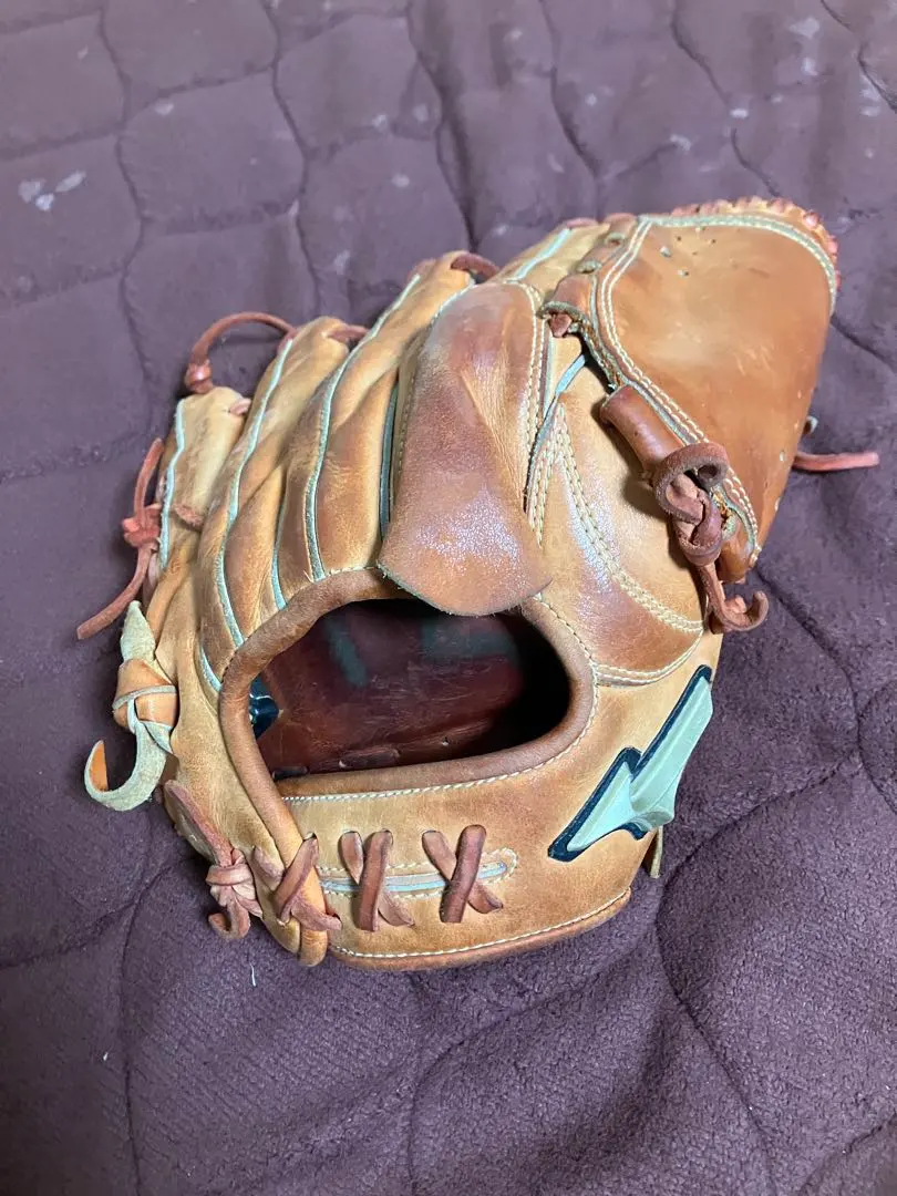 美津濃 全球精英橘色 皮革手套 投手用 的縮圖