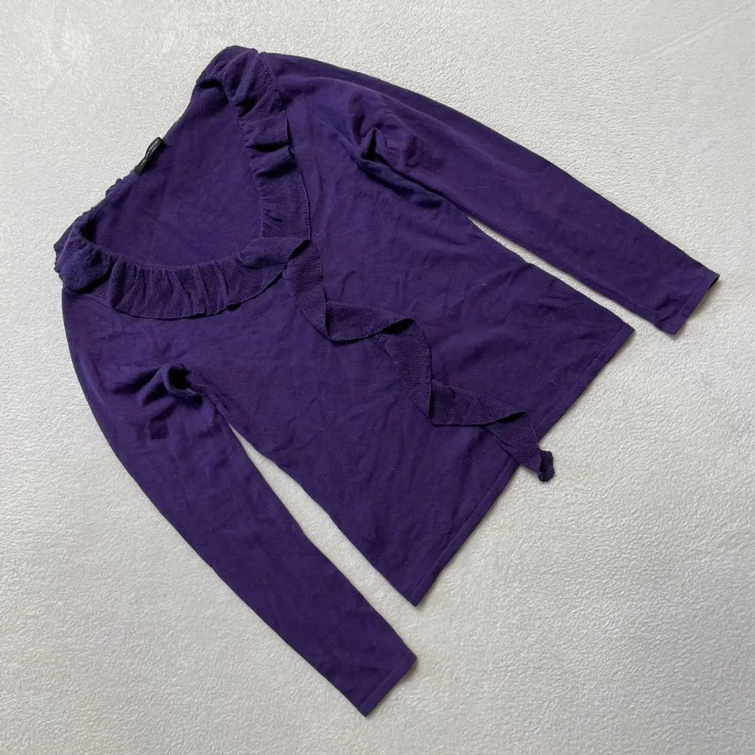 Thumbnail of LAUTREAMONT Cardigan, Frill, V-neck, Long Sleeve, Purple, Cute