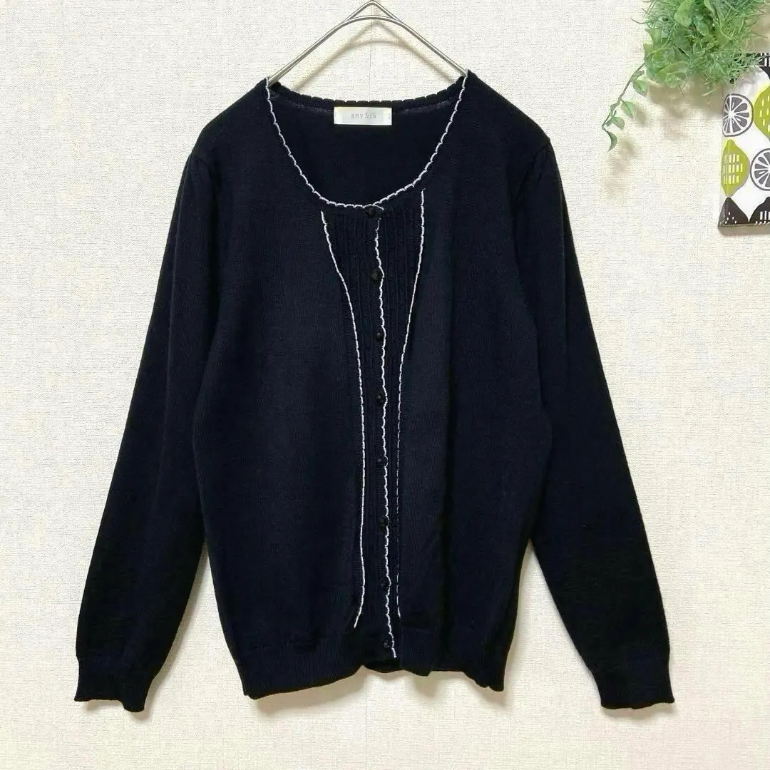 Thumbnail of 【any SiS】 Thin Cardigan M Black Long Sleeve Adult Cute Office