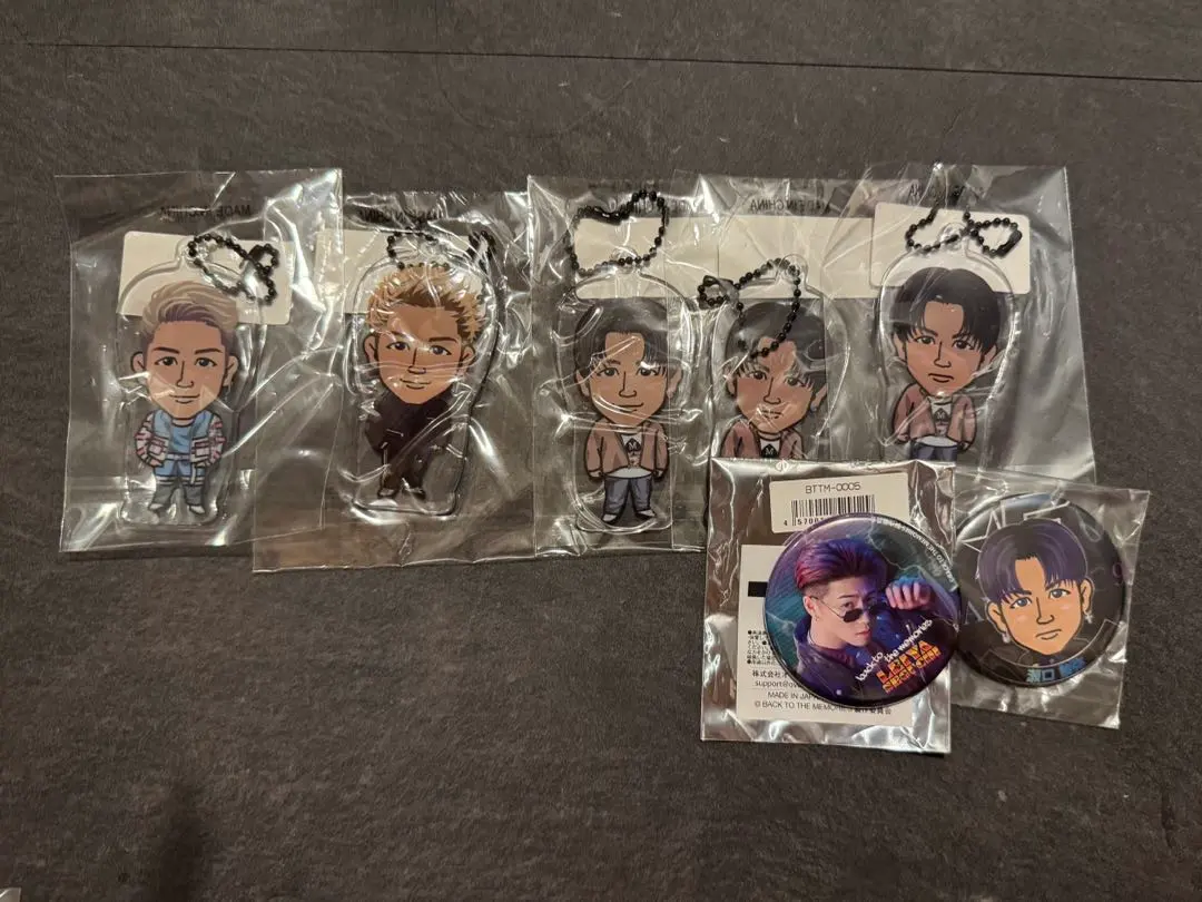 Thumbnail of Reiya Seguchi clear charm and缶 badge set