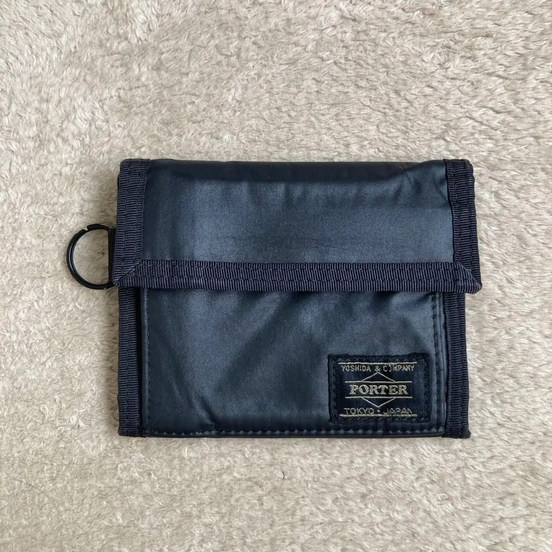 PORTER 黑色 三摺錢包 的縮圖