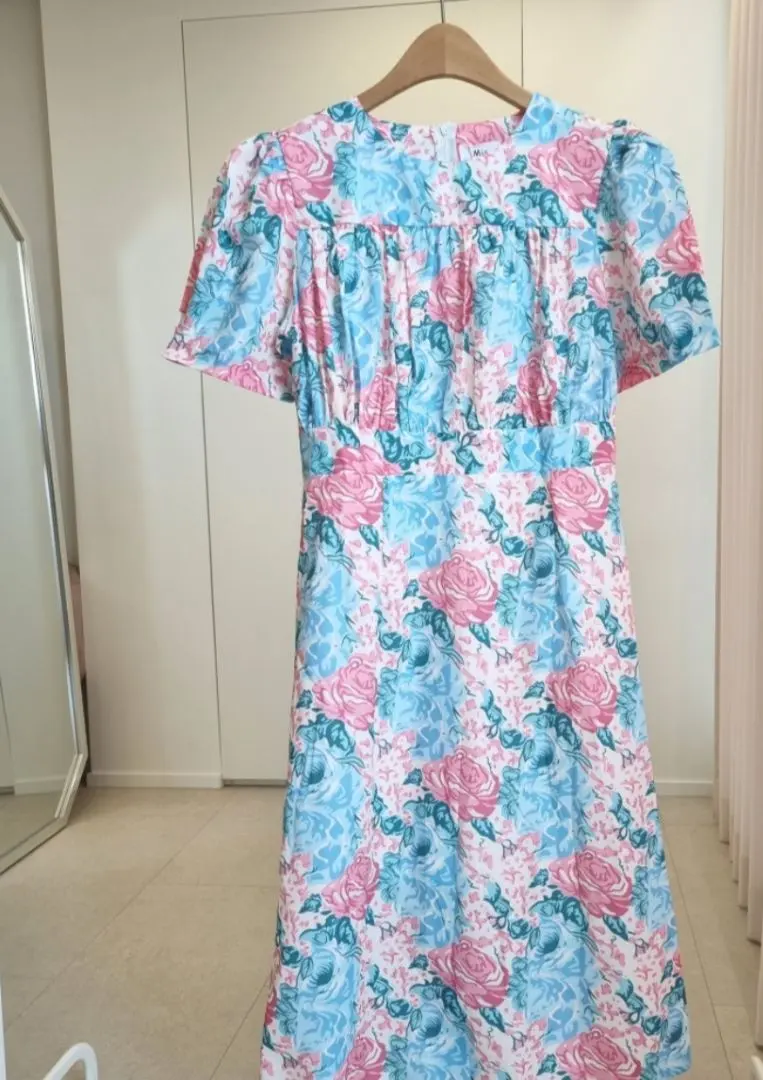 Thumbnail of Floral print dress, puff sleeves, new