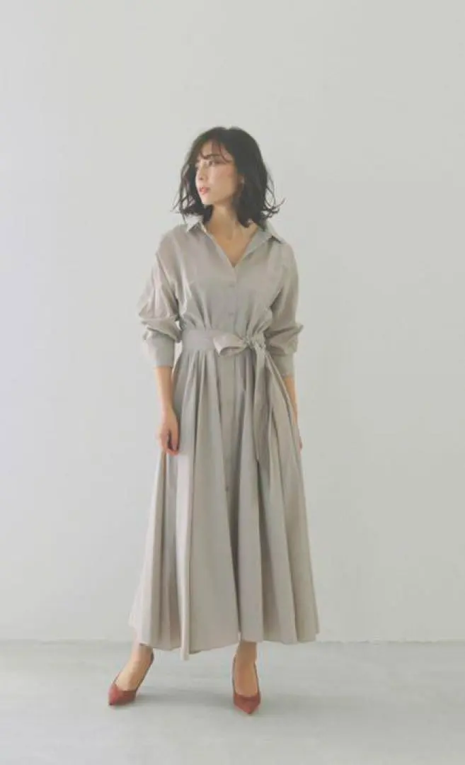 Thumbnail of CACHEC Waist-Mark Flare Shirt Dress