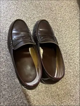 HARUTA 深棕色 真皮 便士樂福鞋 的縮圖