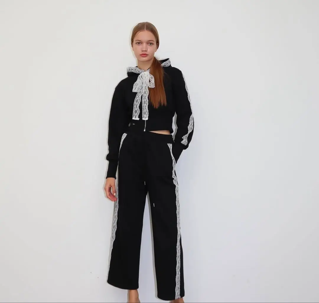 エピヌ　épine lace line Jersey set up トップス エピヌ épine lace line Jersey set up gray