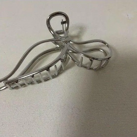 Thumbnail of AA386 Ribbon Barrette Hair Accessory Korean Metallic