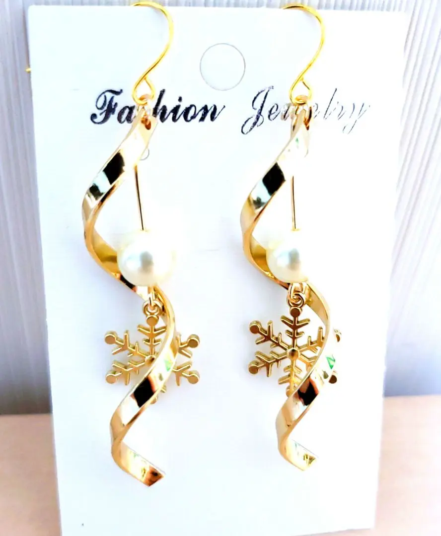 Thumbnail of 604# Earrings Handmade Snowflake Winter Earrings