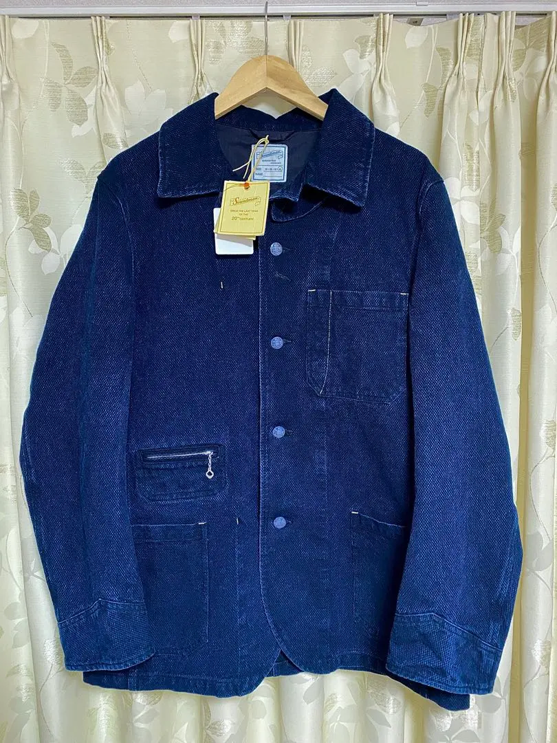 新品　未使用 Soundman birmingham 刺子 カバーオール Soundman Birmingham 刺子カバーオールジャケット （Indigo