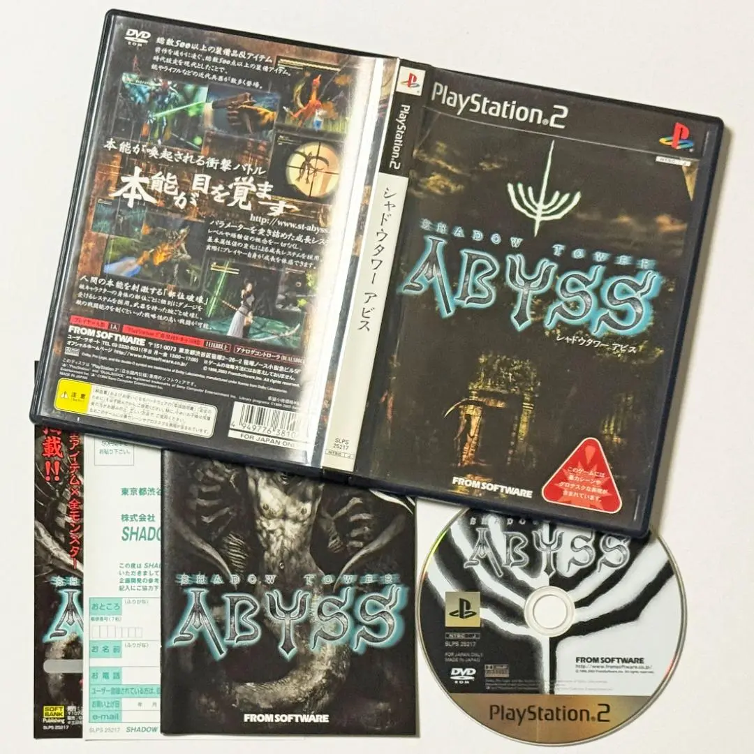 SHADOW TOWER ABYSS PS2 Playstation 2 For JP System 2101 p2