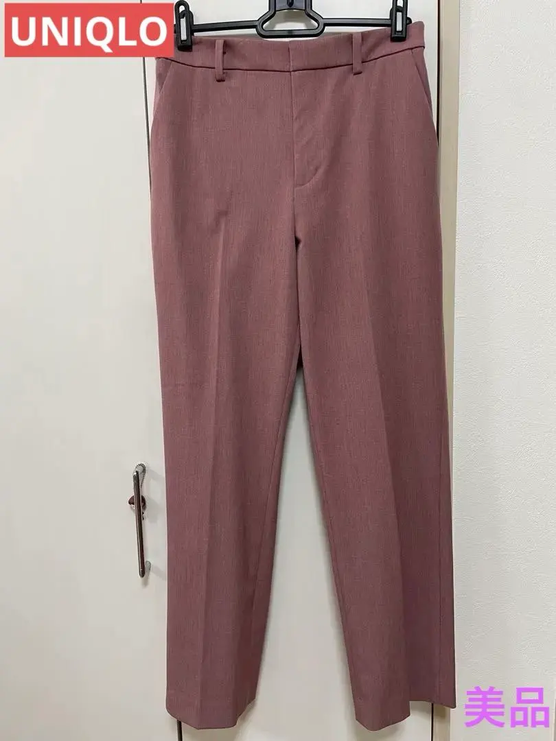 【再次降價】UNIQLO 優衣庫 智能九分褲 M 粉色 美品 的縮圖