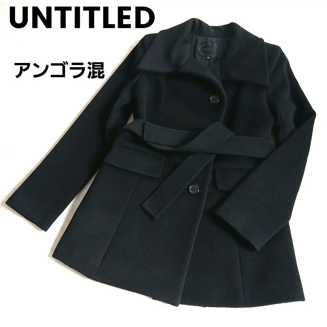 安哥拉混 UNTITLED 安蒂泰勒 黑色 大衣 附腰帶 的縮圖