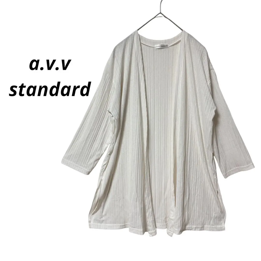 Thumbnail of A.V.V STANDARD 5-Sleeve Cardigan with Slit, White (M)