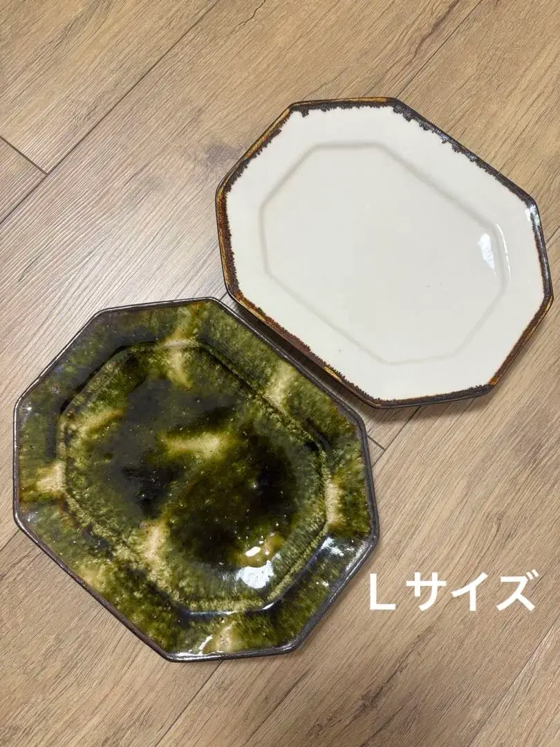 大沼道行さん　フチ黒八角皿 M 2枚セット 新品未使用】大沼道行 八角皿M フチ黒 2枚 - メルカリ