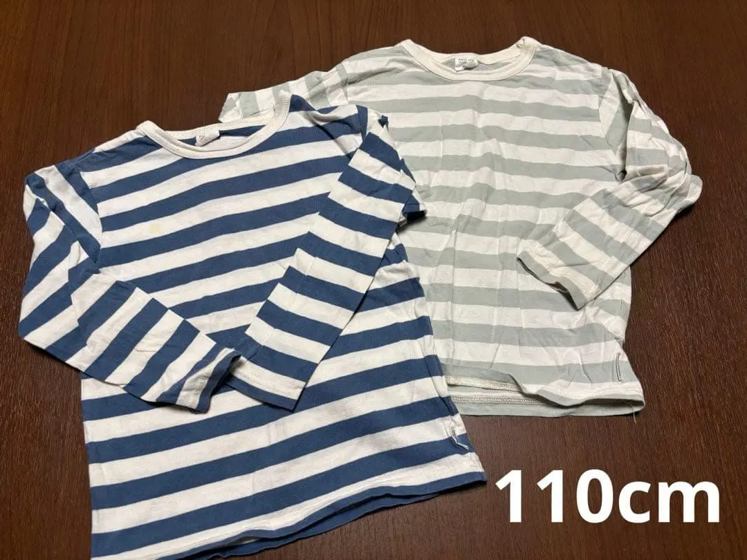 Thumbnail of 110cm, set of 2, thin, long-sleeved, children's clothing, border, cut and sew