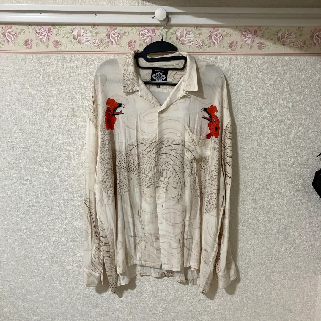 BUDSPOOLXGAKKIN 廻り花パンツ Lサイズ　白 GAKKIN × BUDSPOOL 廻り花 HAWAIIAN SHIRT – GXX