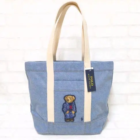 極美品 ポロラルフローレン ポロベア デニム ハンドバッグ ワッペン 刺繍 2025年最新】ポロベア トートバッグ デニムの人気アイテム