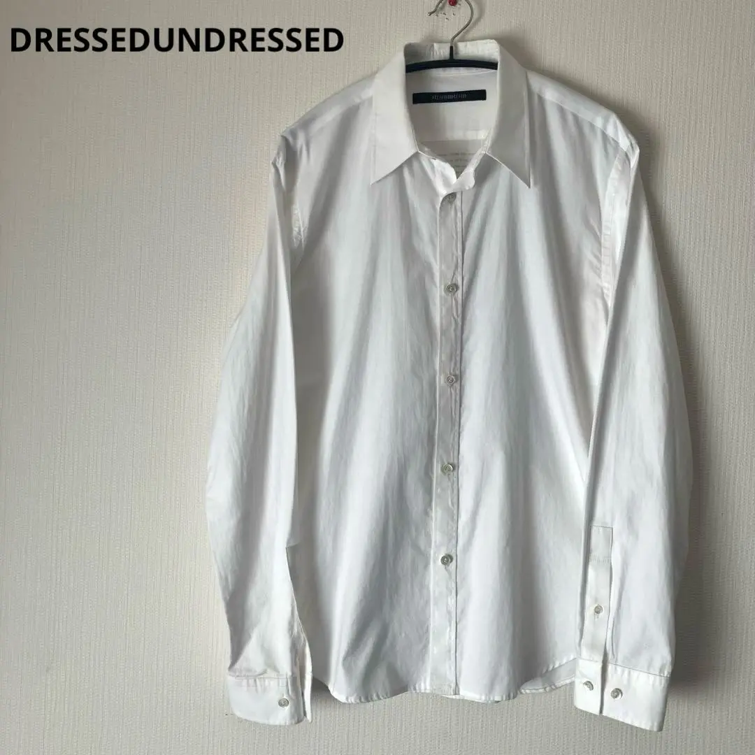 DRESSEDUNDRESSED 長袖シャツ ホワイトストライプ DRESSEDUNDRESSED - ドレスドアンドレスド ストライプシャツの