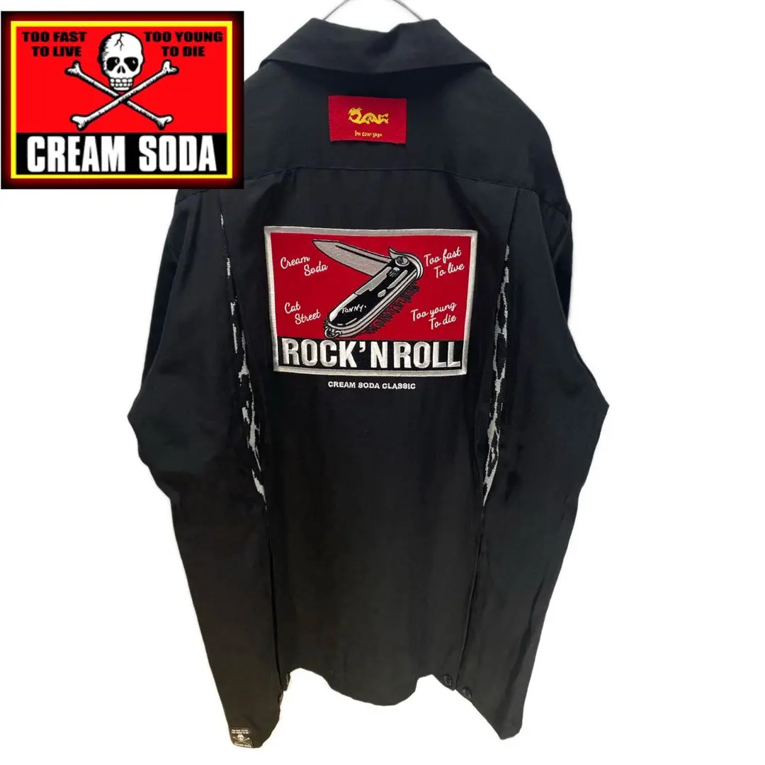 極美品 Cream soda ボーリングウェア ピンボタン cat street