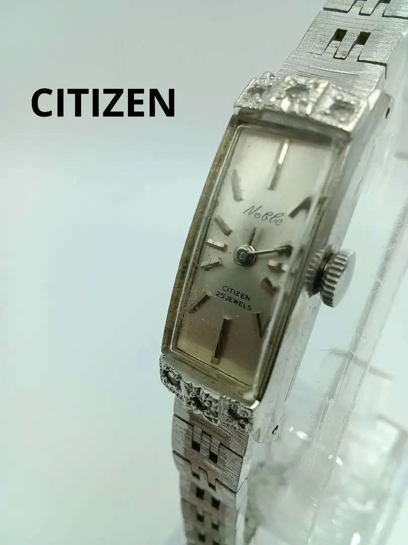 【未使用稼働品】CITIZEN　レディース腕時計　手巻き式　ブルー文字盤 稼働 CITIZEN シチズン 手巻き アンティーク レディース腕時計