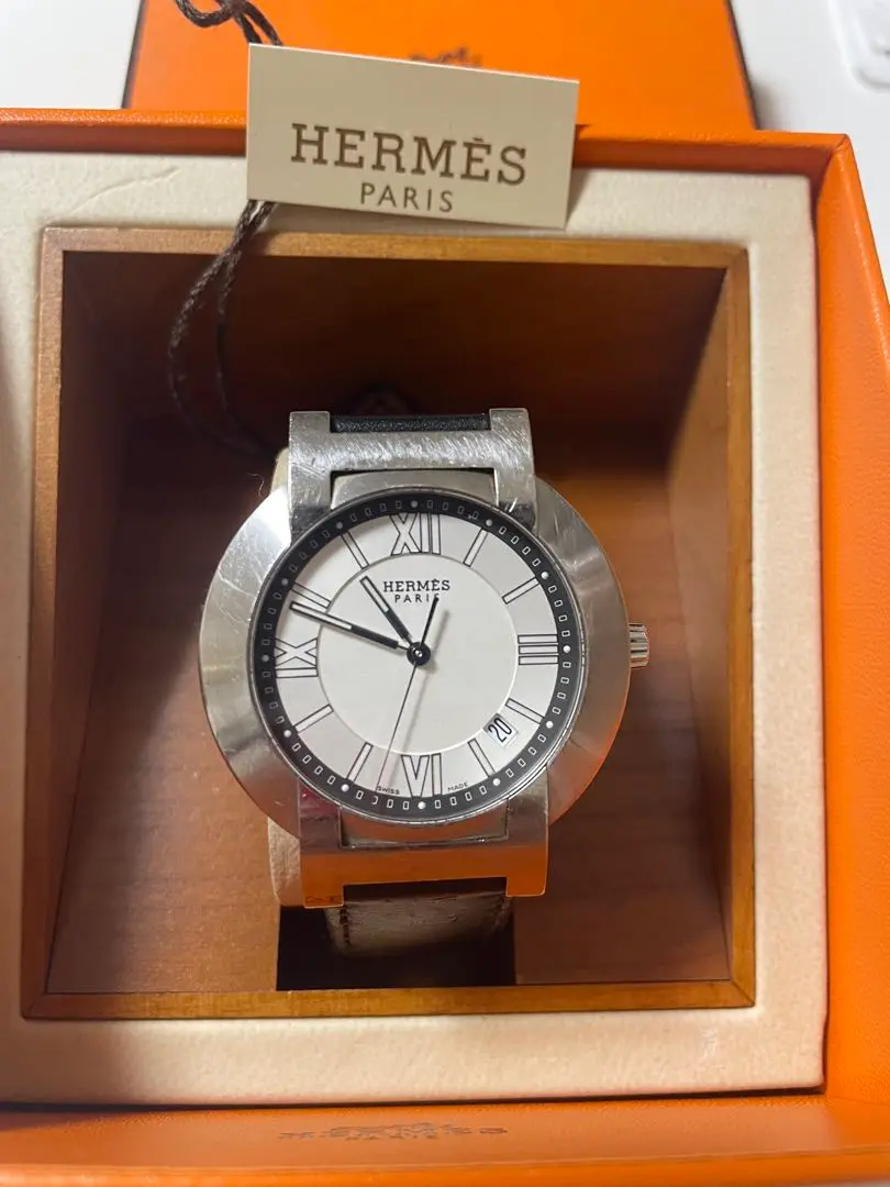 HERMES 時計高額ボックス エルメスウォッチボックス オレンジ/ブラウン ユニセックス