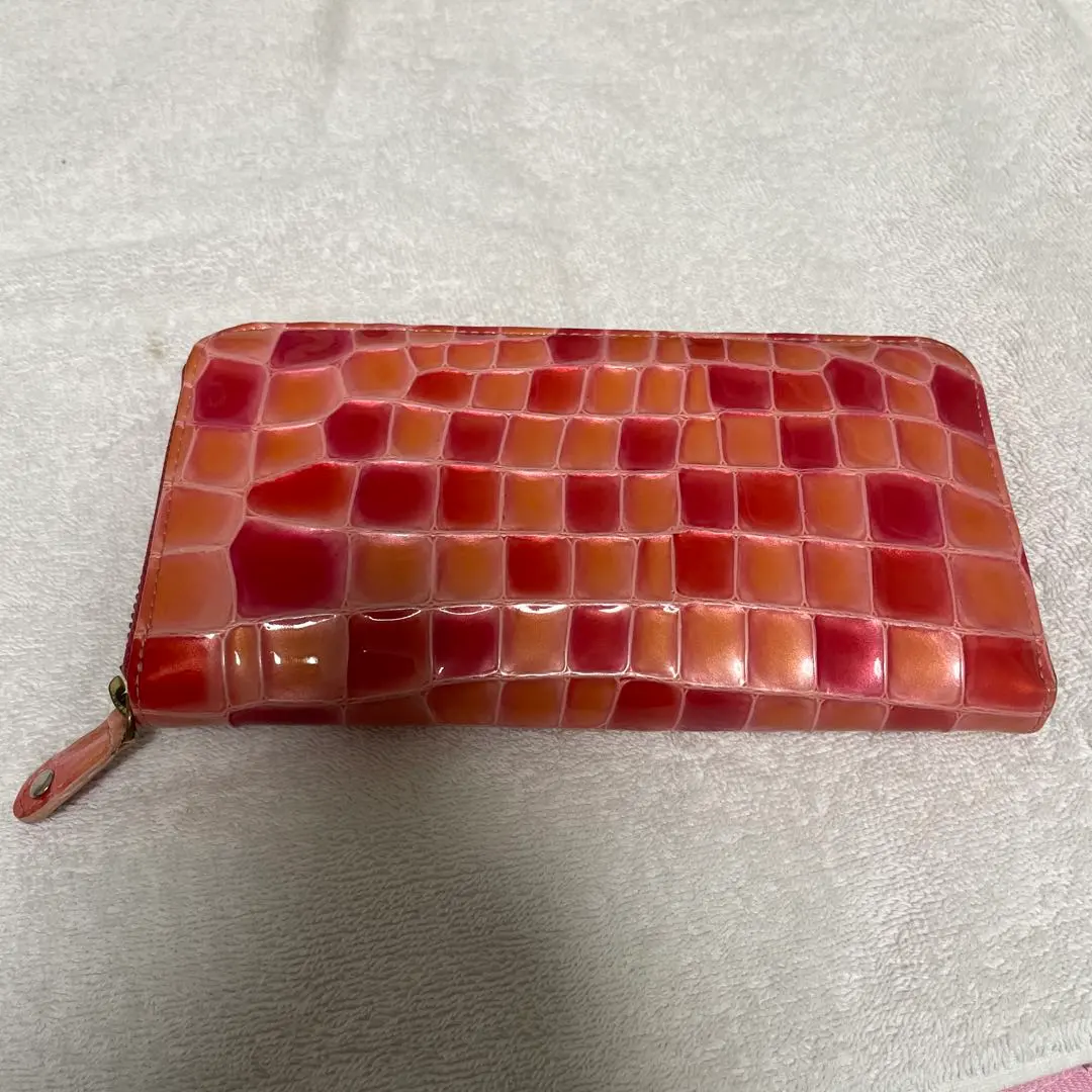 Thumbnail of Moda Principe Long Wallet Pink Genuine Leather Coin Purse Garcon Wallet