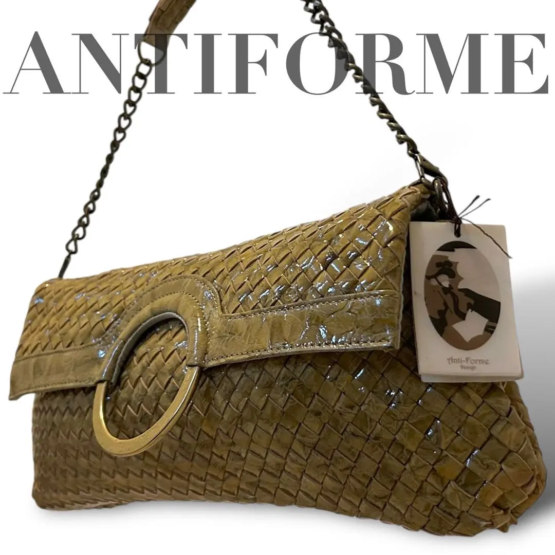 未使用　定価1.8万　Anti Forme ショルダーバッグ　ハンドバッグ ANTI FORME DESIGN ファブリック 2WAY ショルダーバッグ