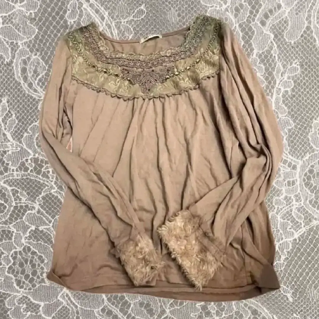 axes femme 仙女風廢墟風 針織衫 毛皮 花邊 刺繡 平成 的縮圖