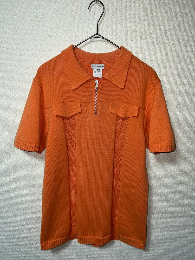 90s】DRIES VAN NOTEN/ドリスヴァンノッテン☆切替ポロシャツS