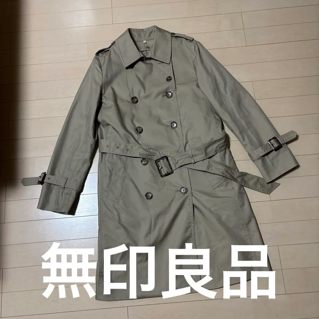 Thumbnail of Muji Cotton 100% Inner Beige Double Breasted Trench Coat
