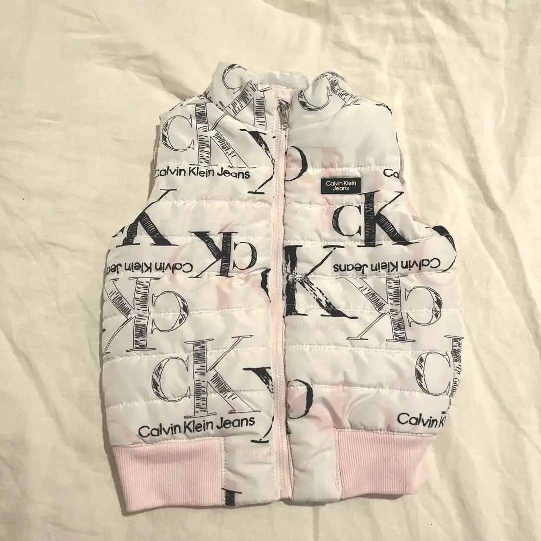 ヒロ。ファー付きピンクダウンジャケット、カルバンクライン 美品 現地価格セール ピンク系 L Calvin Klein(カルバンクライン