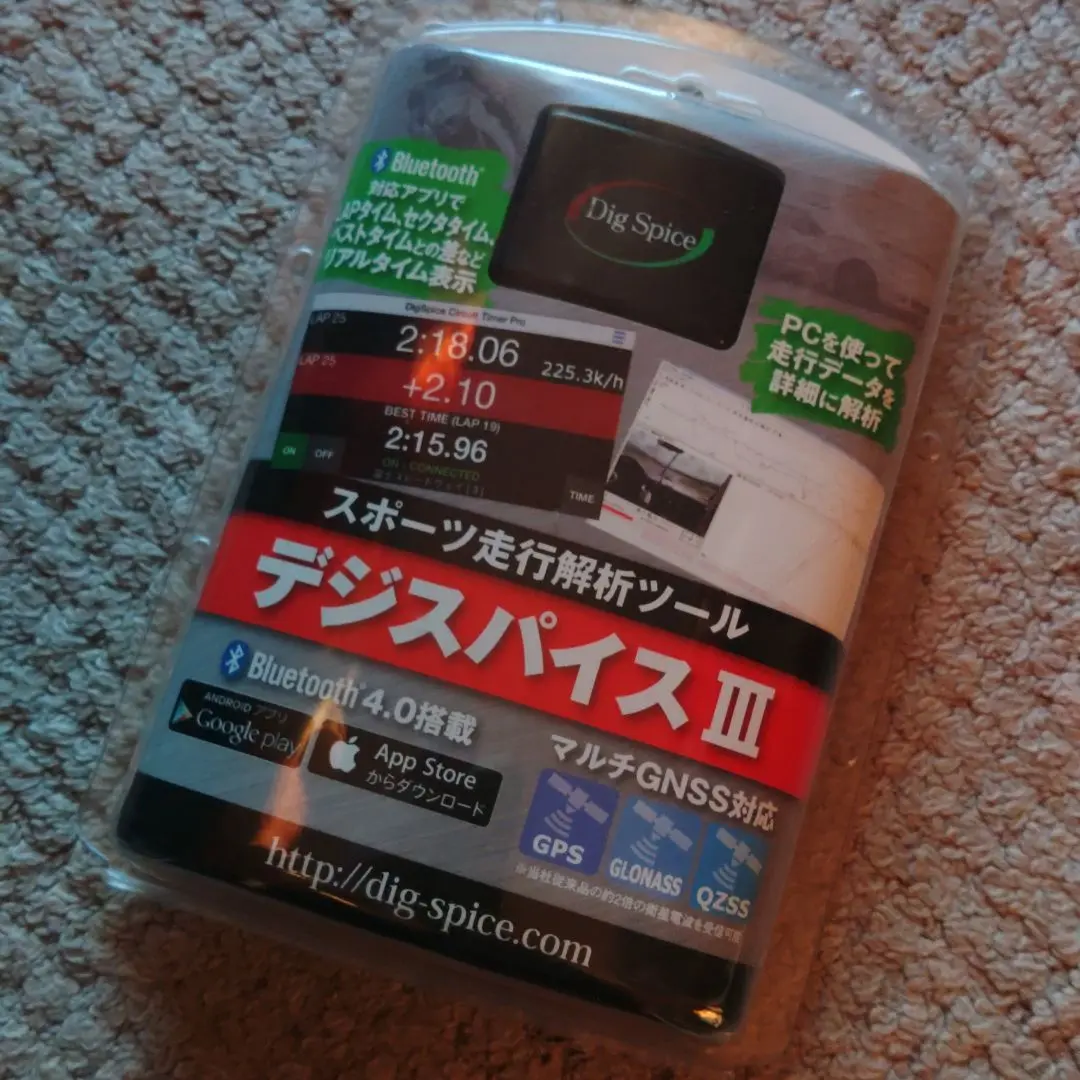 デジスパイスⅢ 美品 車外未使用 サーキット用GPSデバイス 超小型GPSロガー「デジスパイス3(DigSpice3)」