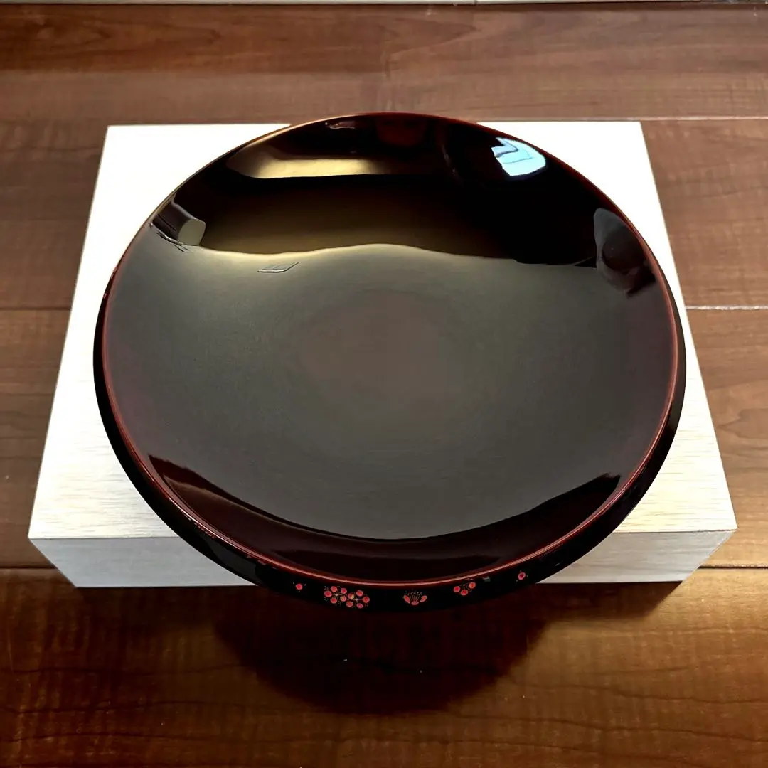 輪島塗　輪島屋　銘々皿　伝統工芸 伝統工芸】輪島塗 蓮 銘々皿 絵変わり 5客揃 坂口政昭氏作