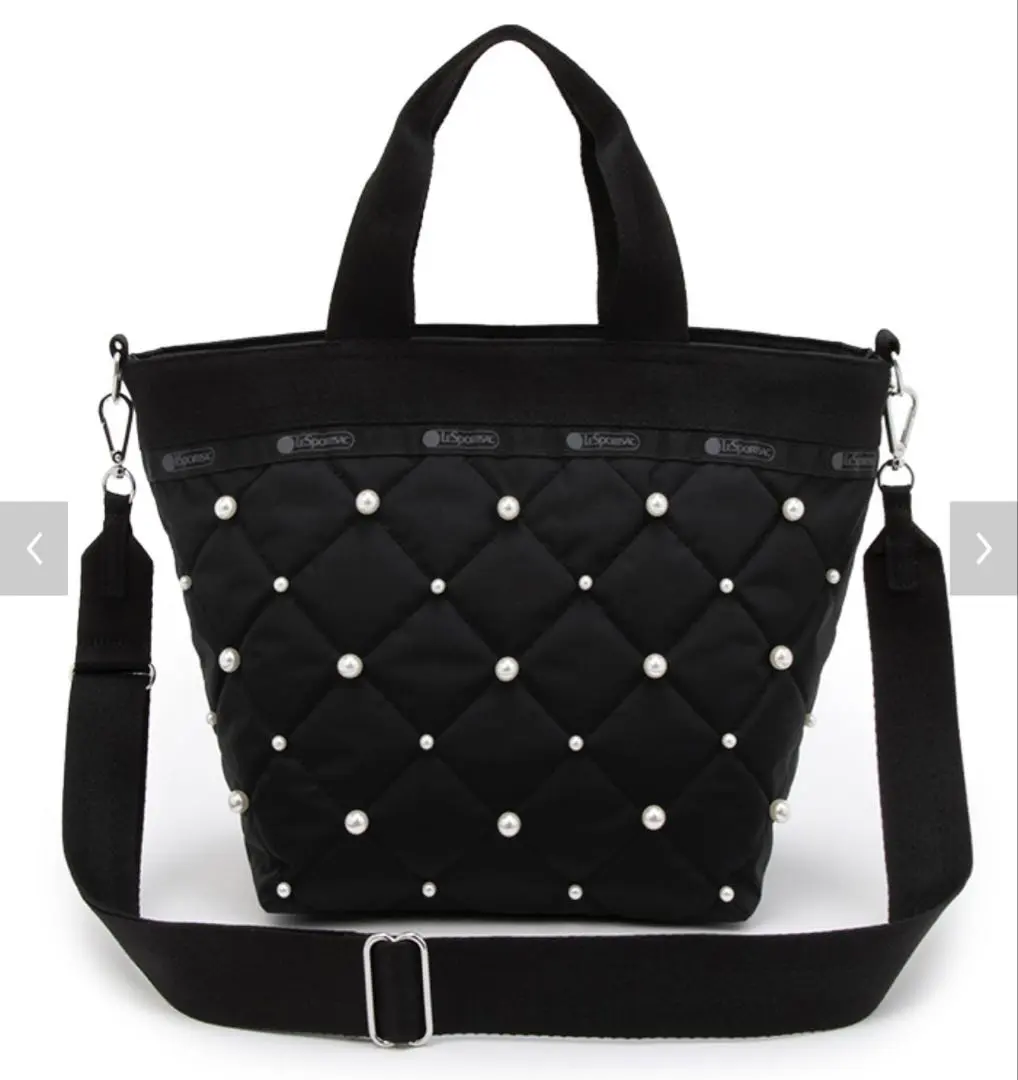 ★ほぼ未使用★ レスポートサック　パール　完売品 SM SATCHEL W PEARLS ブラックパール｜レスポートサックの通販
