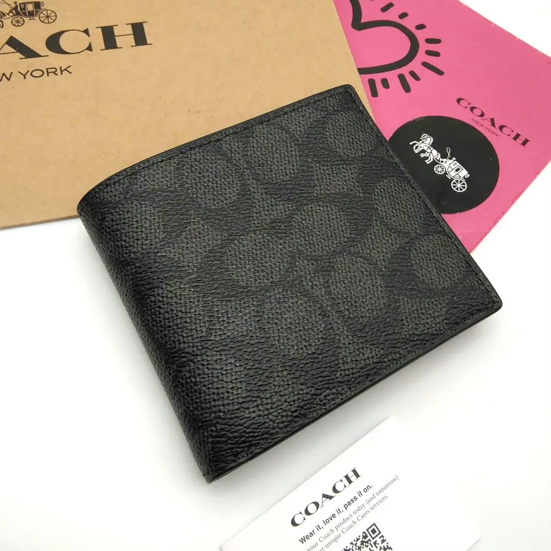 COACH 男士摺疊錢包 新款式 附零錢包・全新未使用 的縮圖