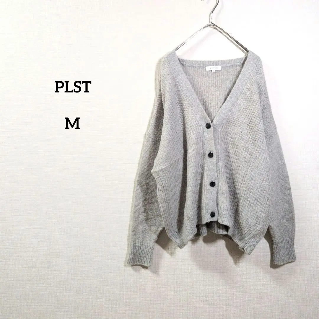 Thumbnail of PLST Mohair Blend Gray Knit Cardigan, Size M