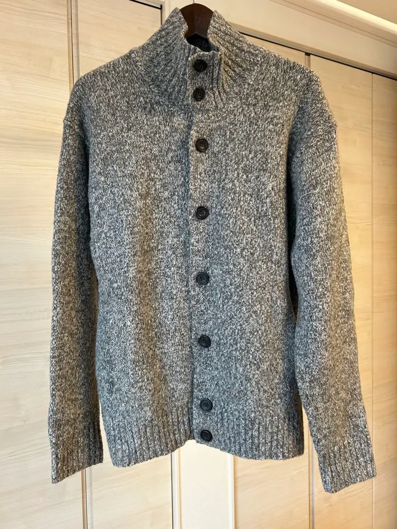 Thumbnail of Uniqlo Gray Knit Cardigan High Neck