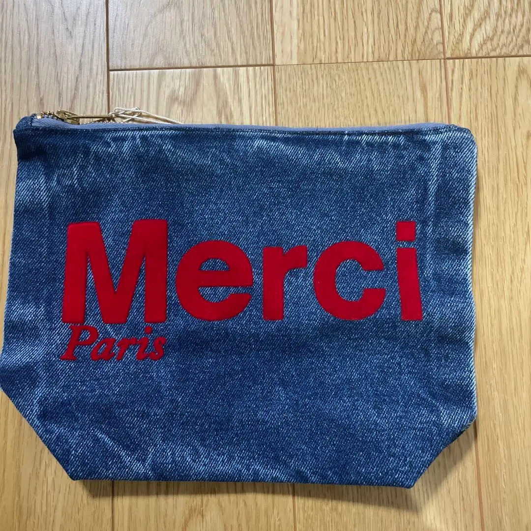 Merci メルシー デニムポーチ Merci メルシー ポーチ - メルカリ