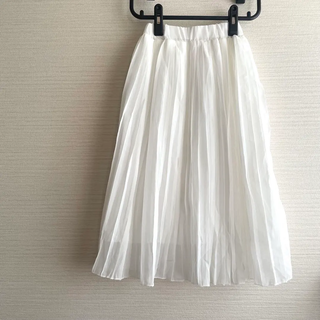 Thumbnail of 【Excellent Condition】Kids White Pleated Skirt Midi Length Elegant Formal 120