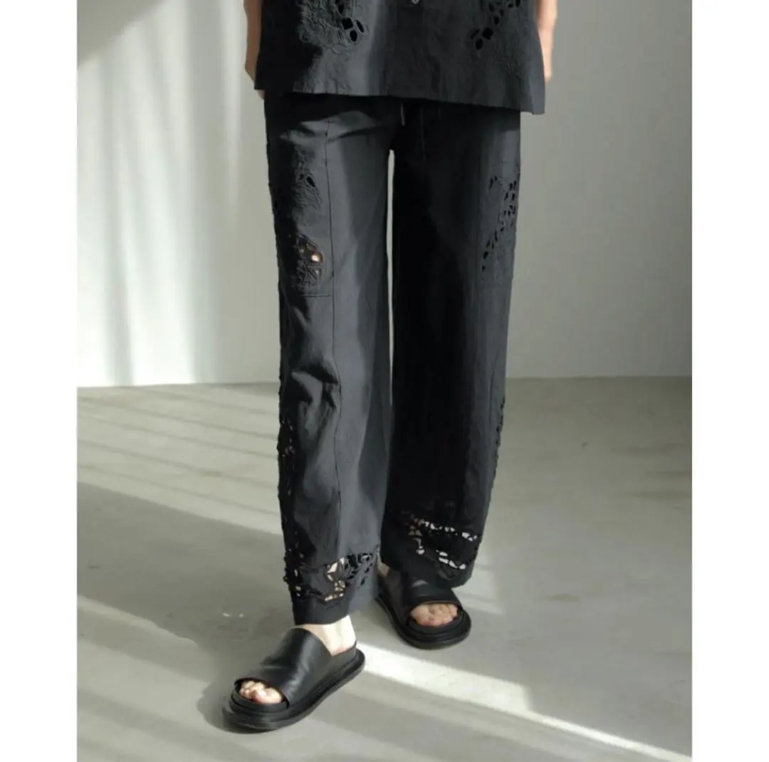 【新品】アンヌーク　2025ss カットワークレースパンツ　サイズ36 anuke SALE30%OFF アンヌーク 2025SpringSummer ボトムス