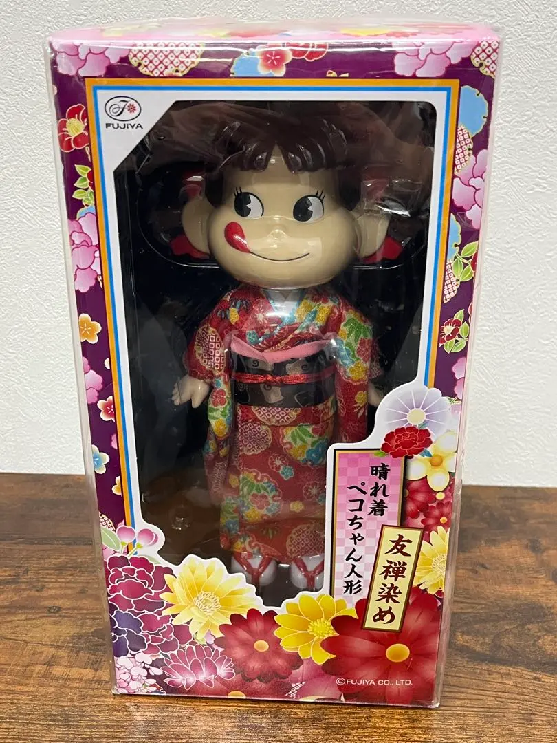 新品 友禪染 晴服Peko醬人偶 和服 多色 花紋 的縮圖