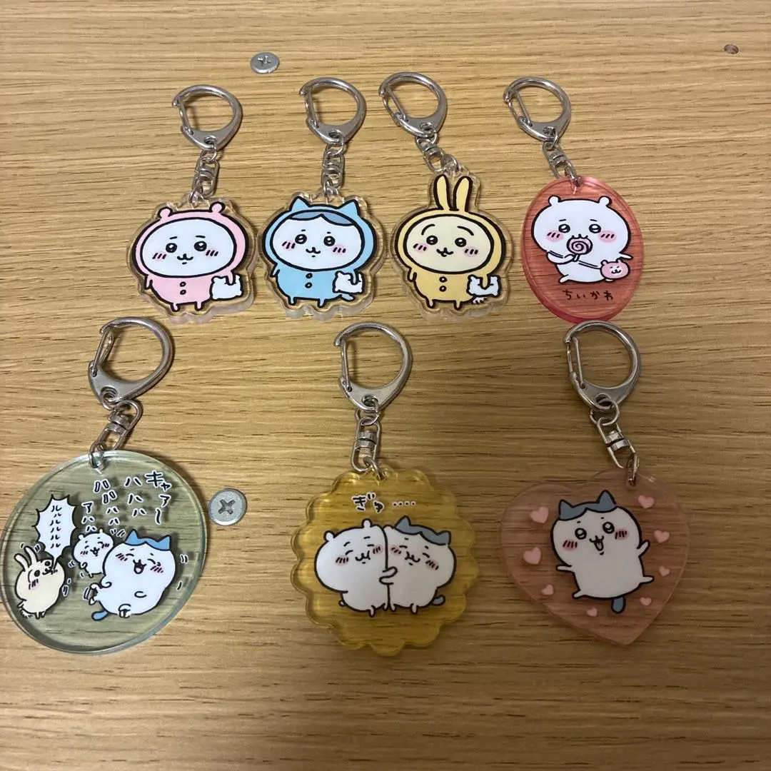 Thumbnail of Chikawa Acrylic Keychains - Initial Release - Set of 7 - Excellent Condition - Rare