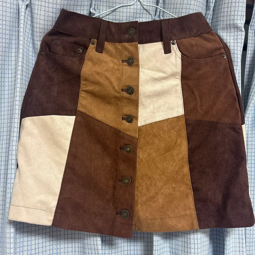 Thumbnail of INGNI skirt, knee-length skirt, denim, patchwork