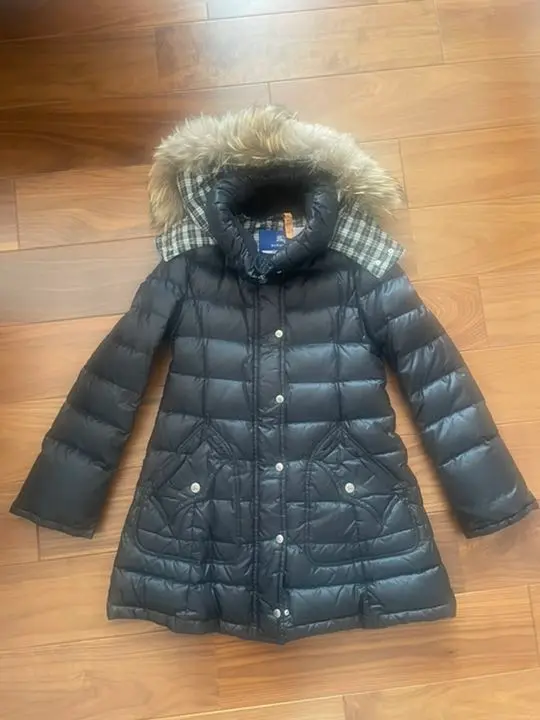バーバリーブルーレーベル BURBERRY ダウンジャケット 黒　38 バーバリーブルーレーベルダウン （Burberry Blue Label