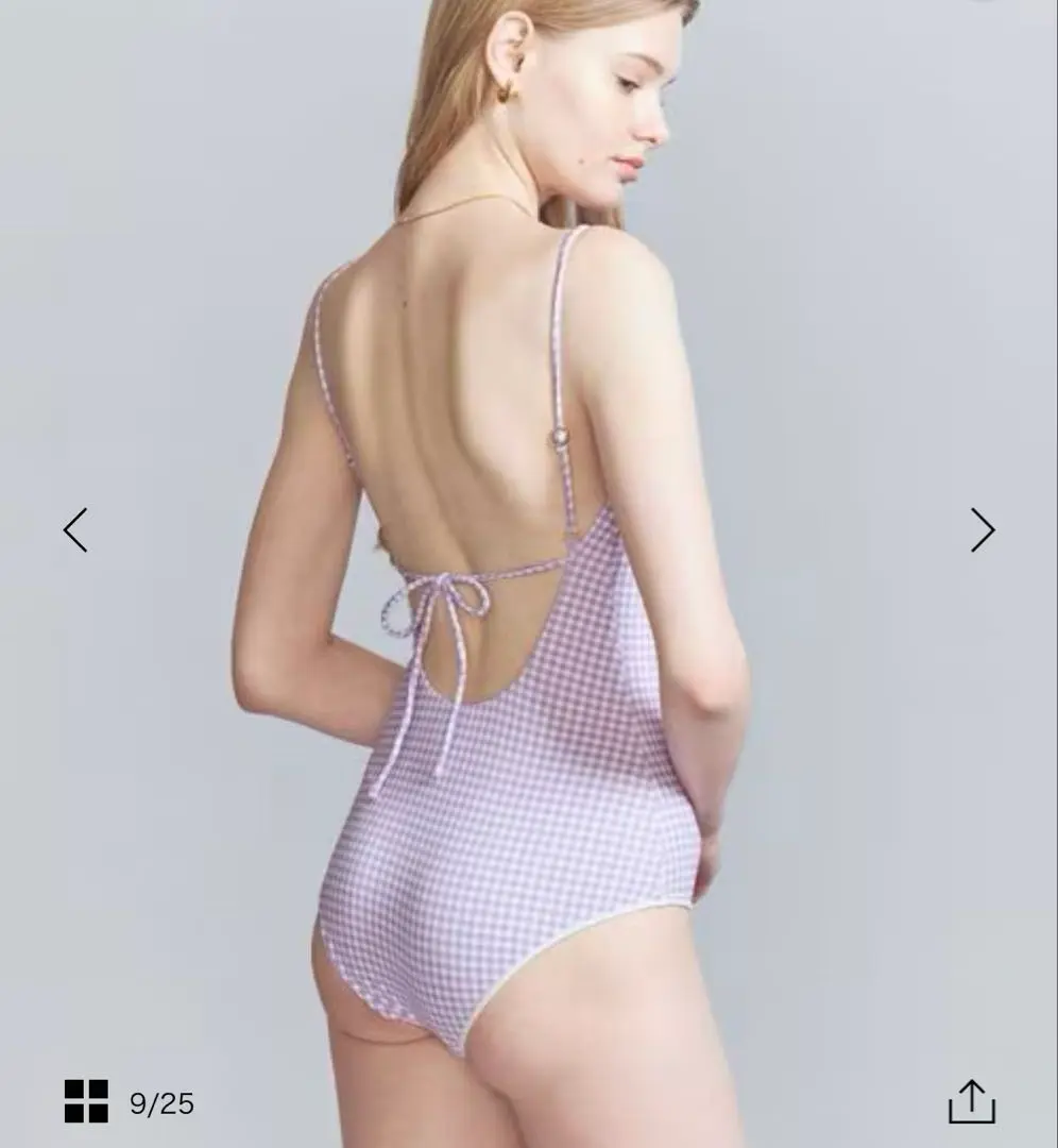 lepidos レピドス　チェック ワンピース水着　水着　新品　Mサイズ Lepidos（レピドス）の「＜Lepidos＞チェックシャーリング