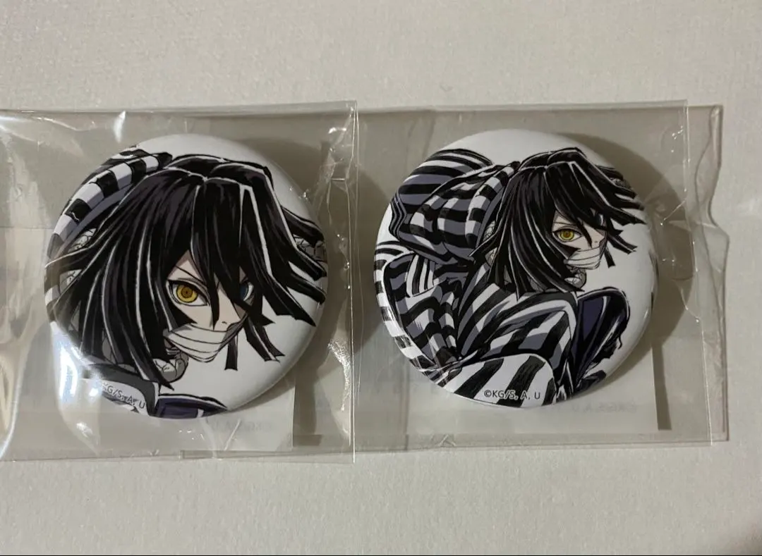 Thumbnail of Kimetsu no Yaiba Intermission Illustration WEBSHOP Lottery F Prize Can Badge A B Obanai Iguro