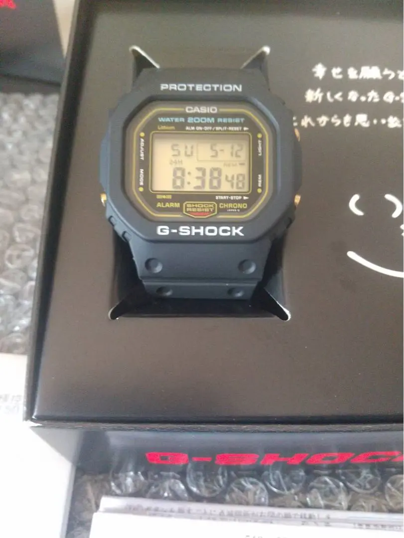 CASIO G-SHOCK DW5600 901ゴールド レストア Casio G-Shock DW5600 Mod Custom Metal Patterned Steel Gold