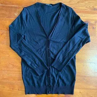 Thumbnail of Navy long-sleeved cardigan with front buttons
