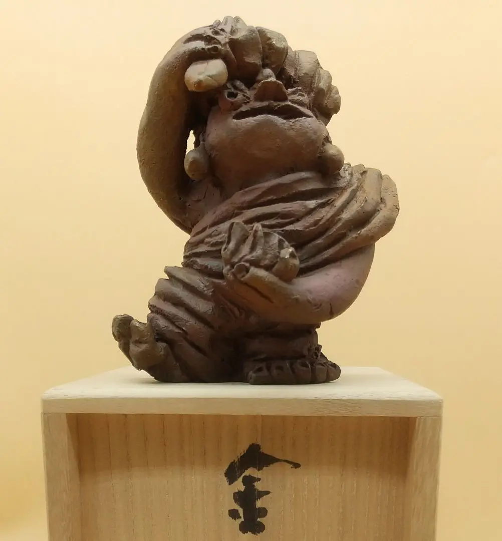 希少！ 清水公照 泥仏 香合 福の神 共箱
